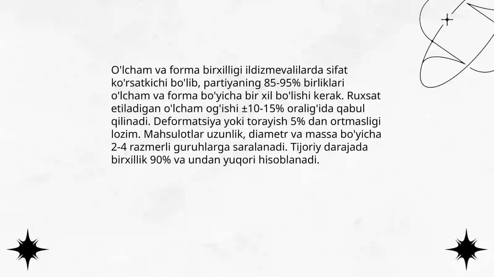 Ildizmevalilarning sifat kòrsatgichlari 4