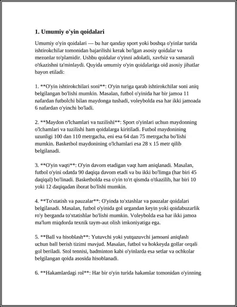 SPORT OYINLAR: VOLLEYBALL SPORT TURI O'YIN N QOIDALARI 4