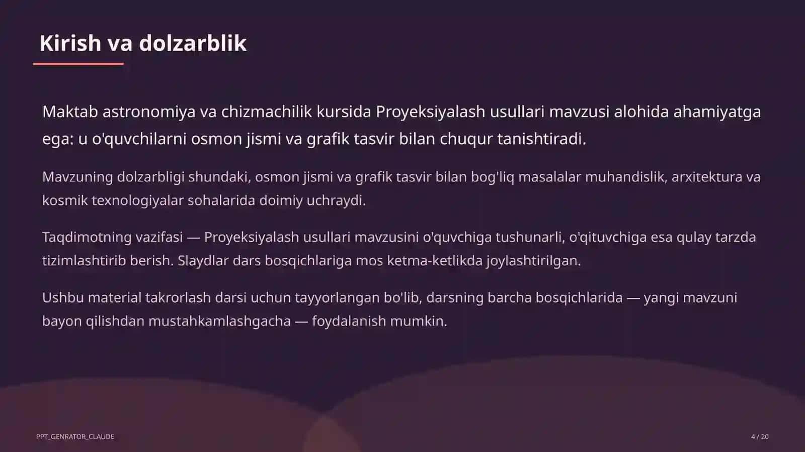 Proyeksiyalash usullari (8-sinf) 4