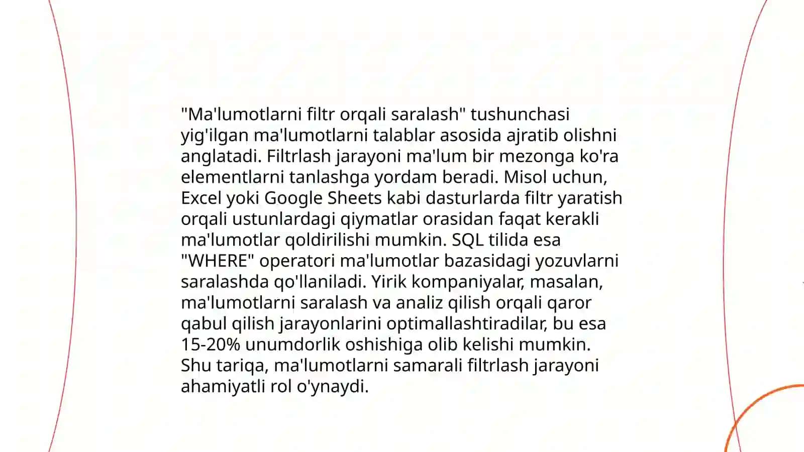 Excel dasturida jadvalli maʼlumotlarni qayta ishlash 4