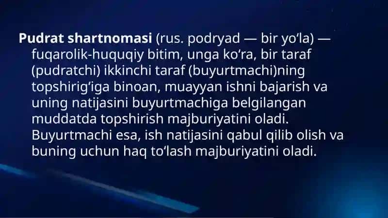 Kapital qurilishga oid pudrat shartnomalar 4