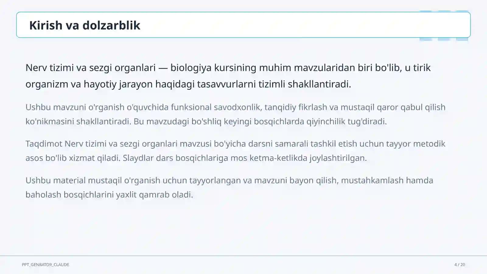Nerv tizimi va sezgi organlari (8-sinf) 4