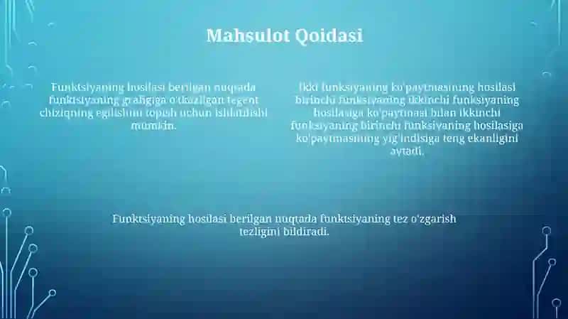 Funksiya xosilasi 4
