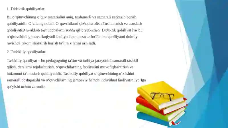 O’qituvchi pedagogik qobiliyatining asosiy sifatlari va yetakchi xususiyatlari 4