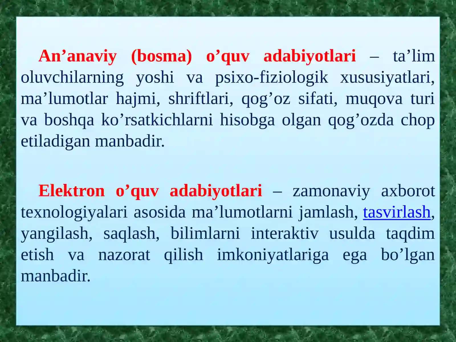 Fangadoirasida adabiyotlar topish, saralash, saqlash, qaytaishlash 4