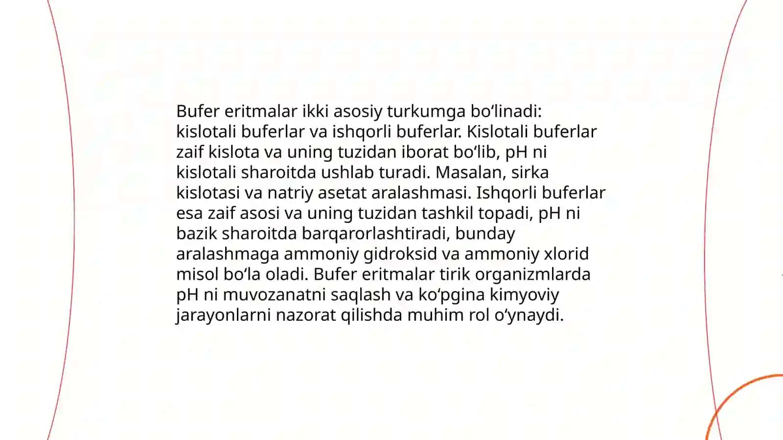 Bufer eritmalar va ularning kimyoviy asoslari 4