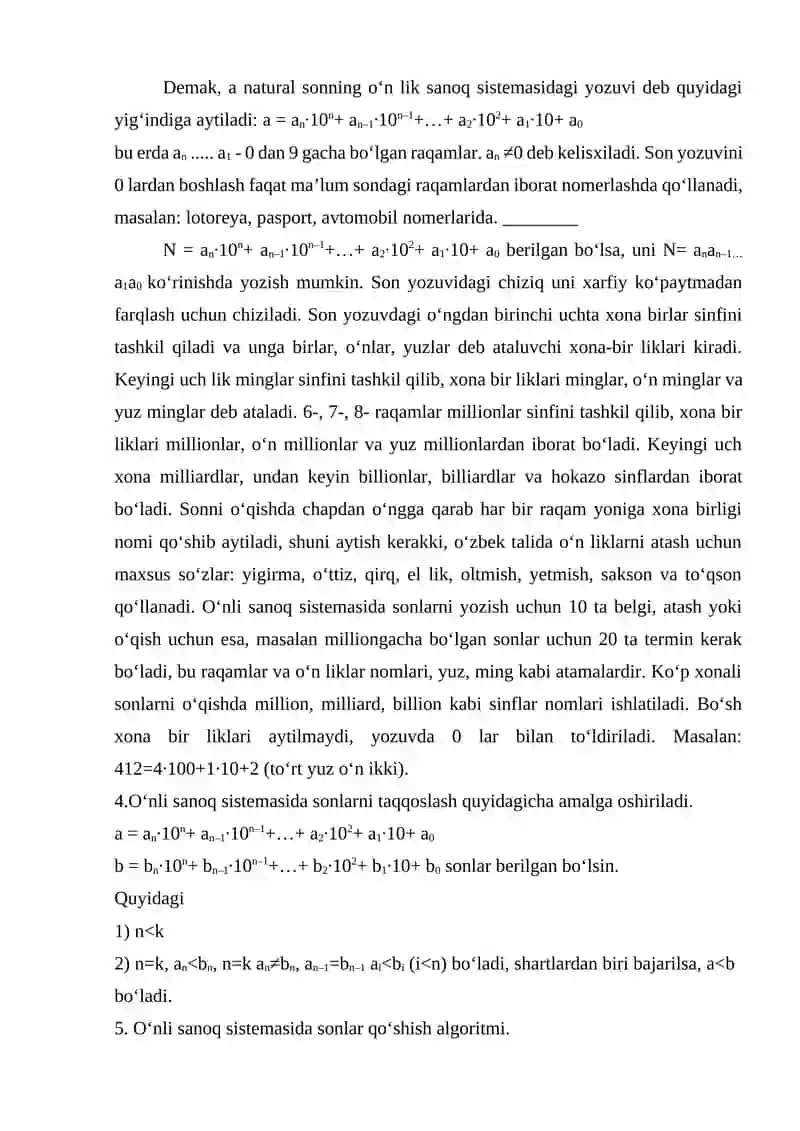Sanoq sistemalari 4