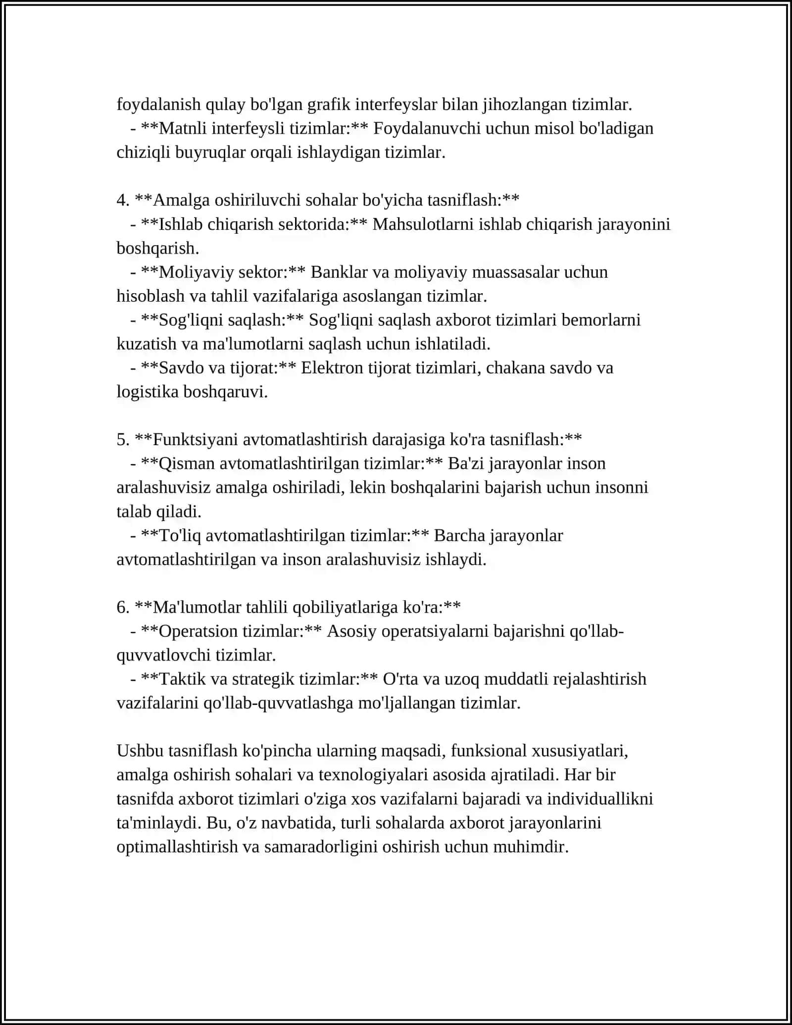 Axborot Tizimlari VA Turlari 4