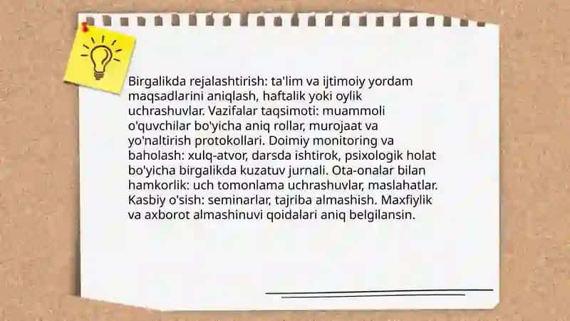 Ijtimoiy pedagog va maktab psixologi o‘rtasidagi hamkorlik 4