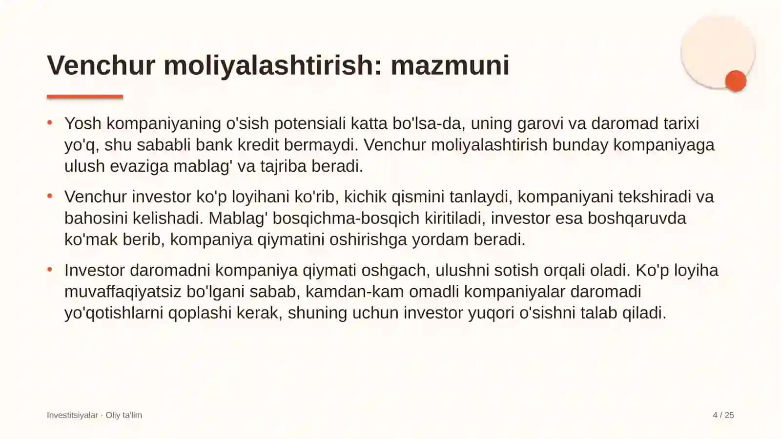 G'allachilikda venchur moliyalashtirish 4