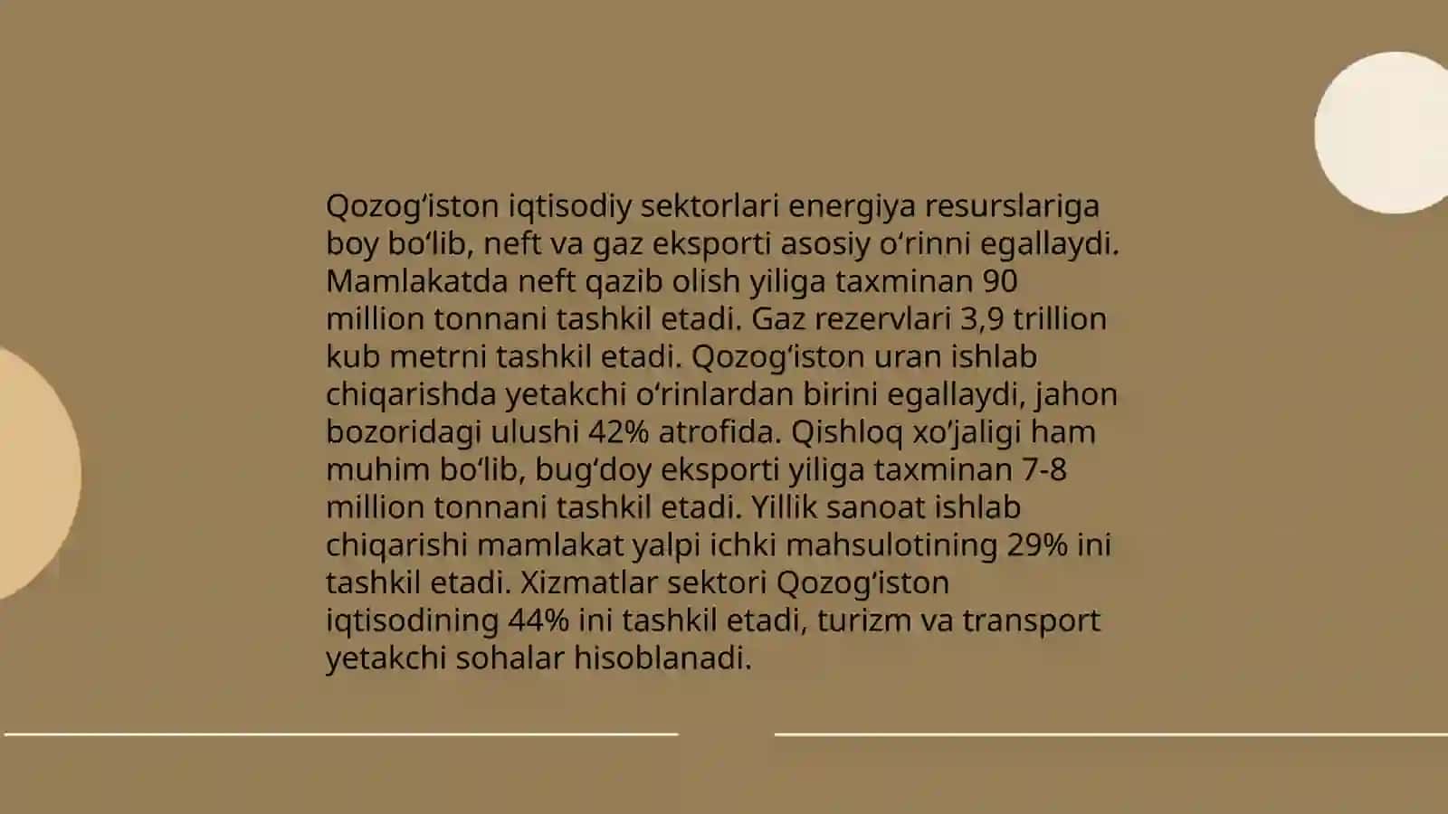 Markaziy Osiyo davlatlari hududiy boʻlinishi va iqtisodiy sohalarini solishtiring 4