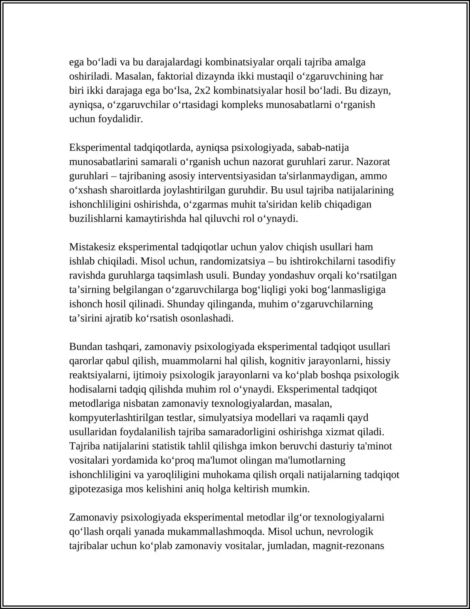 HOZIRGI ZAMON PSIXOLOGIYASINING TADQIQOT METODLARI 4