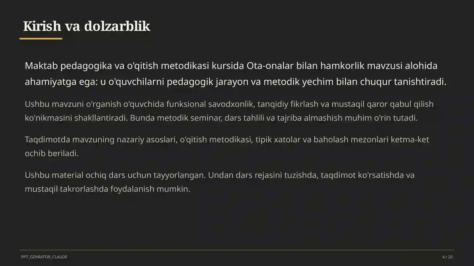 O'qitish Metodikasi 4