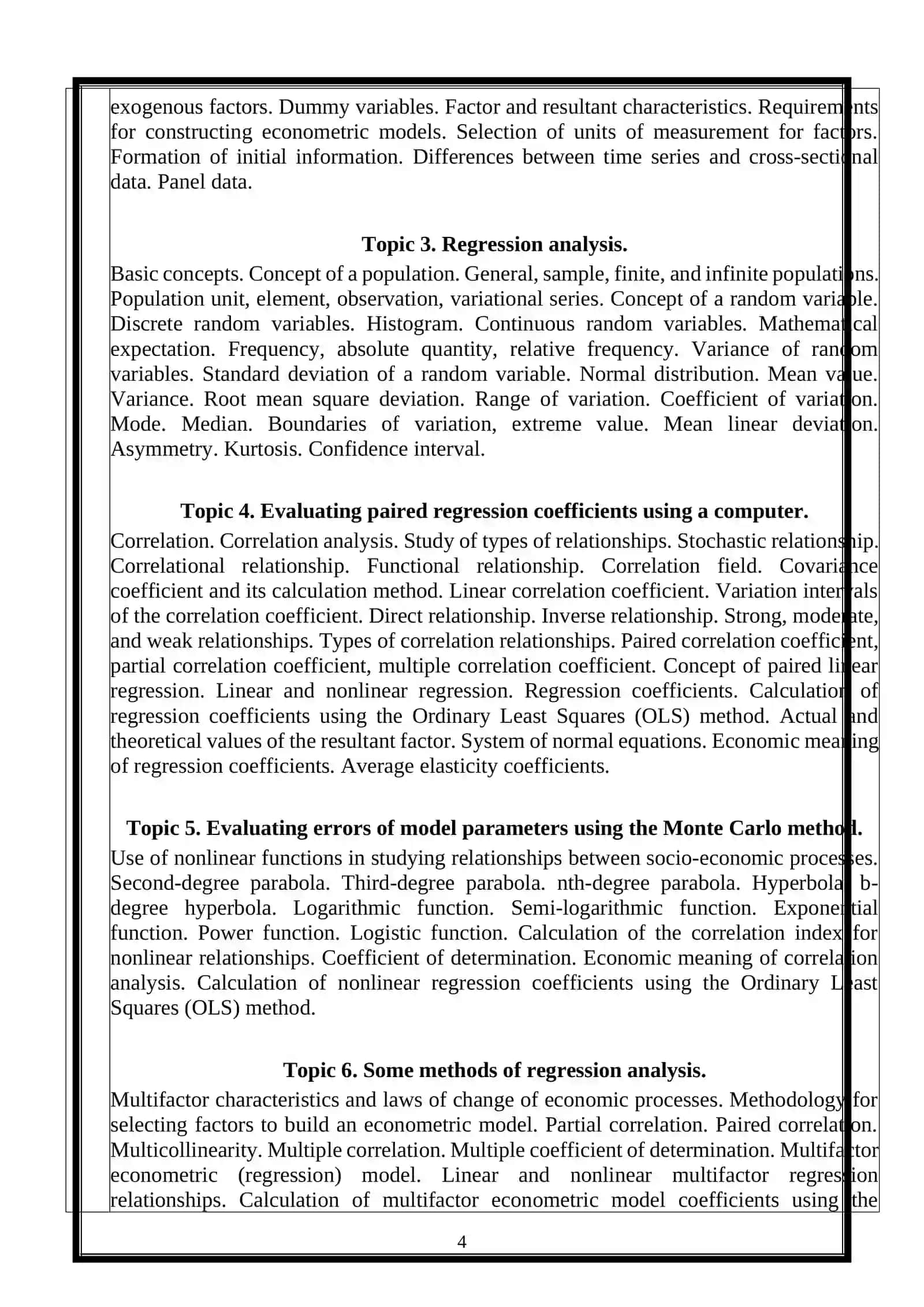 PRACTICAL ECONOMETRICS 4