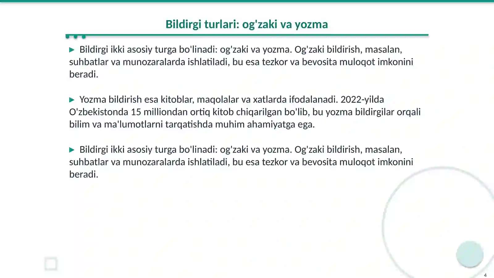 Bildirgi 4