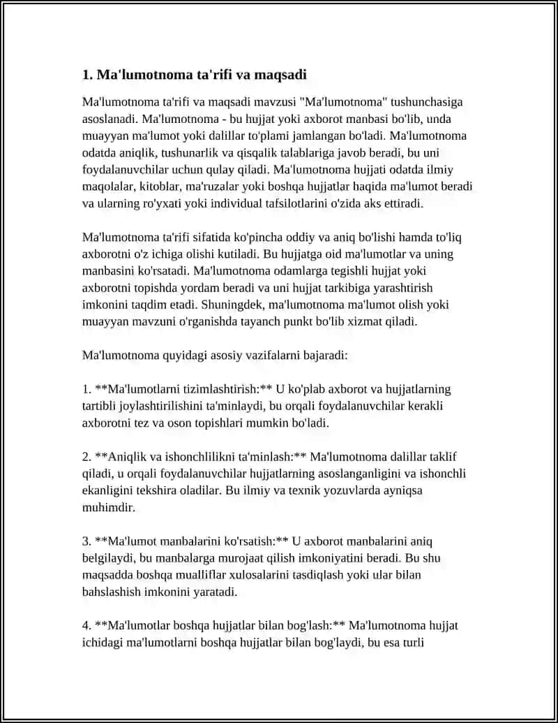 MA'LUMOTNOMA 4