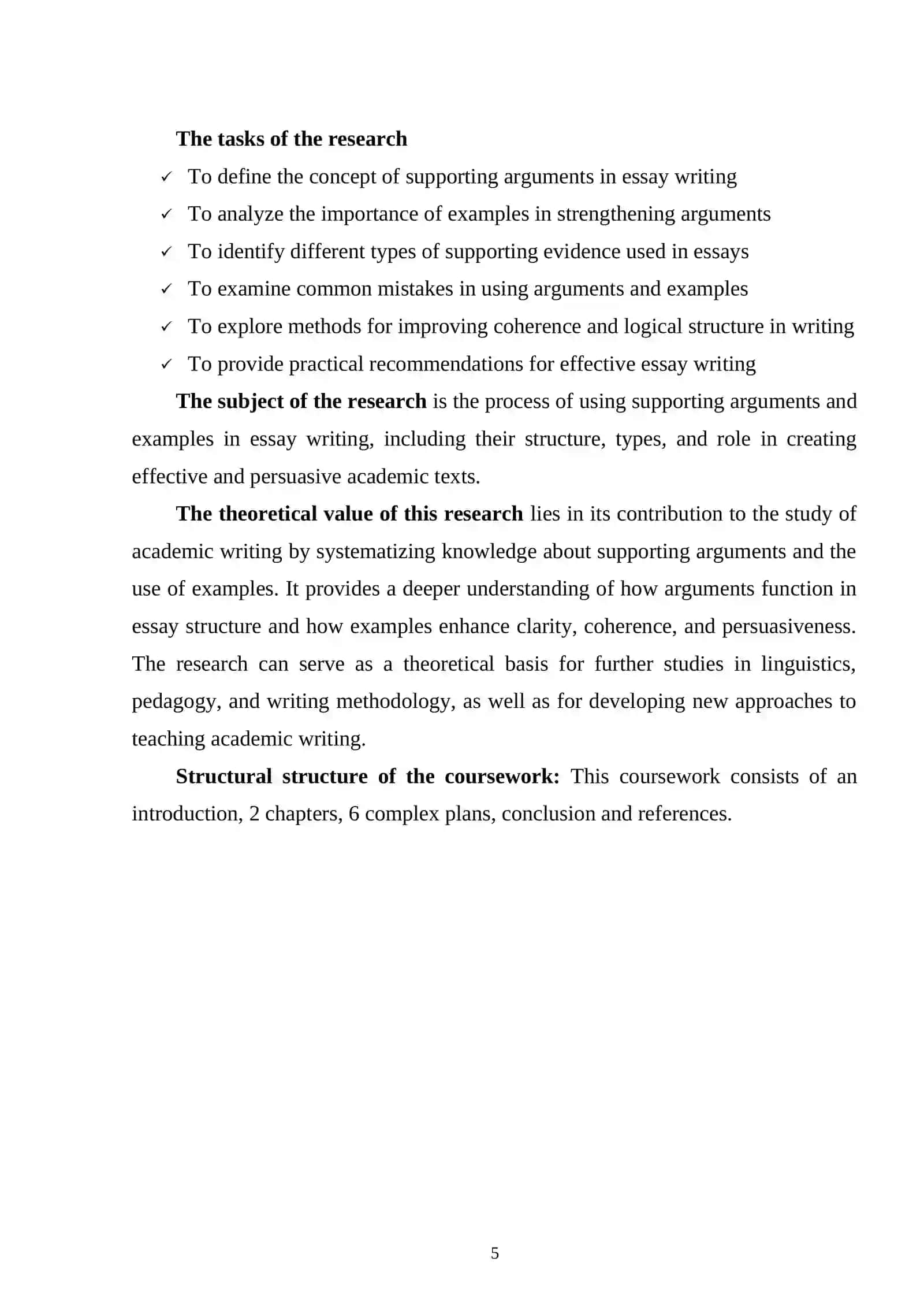 Supporting Arguments with Examples in Essay Writing 4