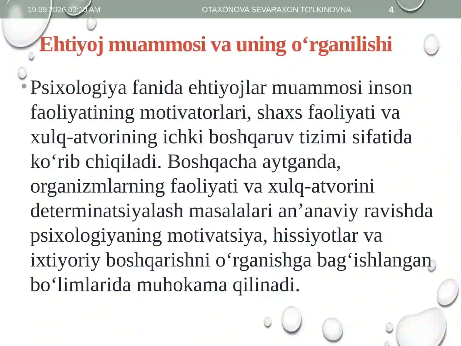 Ehtiyoj, motiv va motivatsiyani  o‘rganish metodlari 4