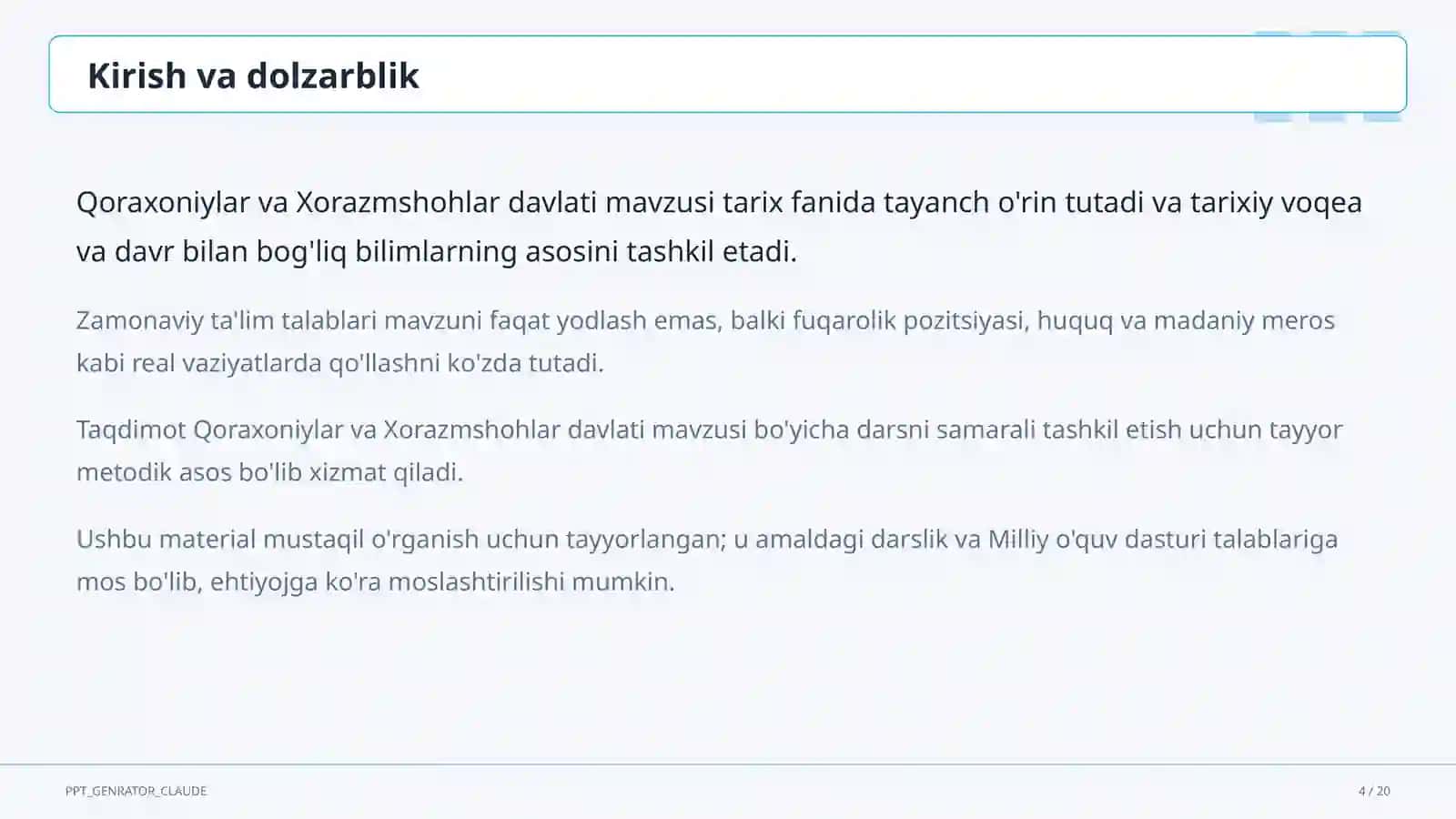 Qoraxoniylar va Xorazmshohlar davlati (7-sinf) 4