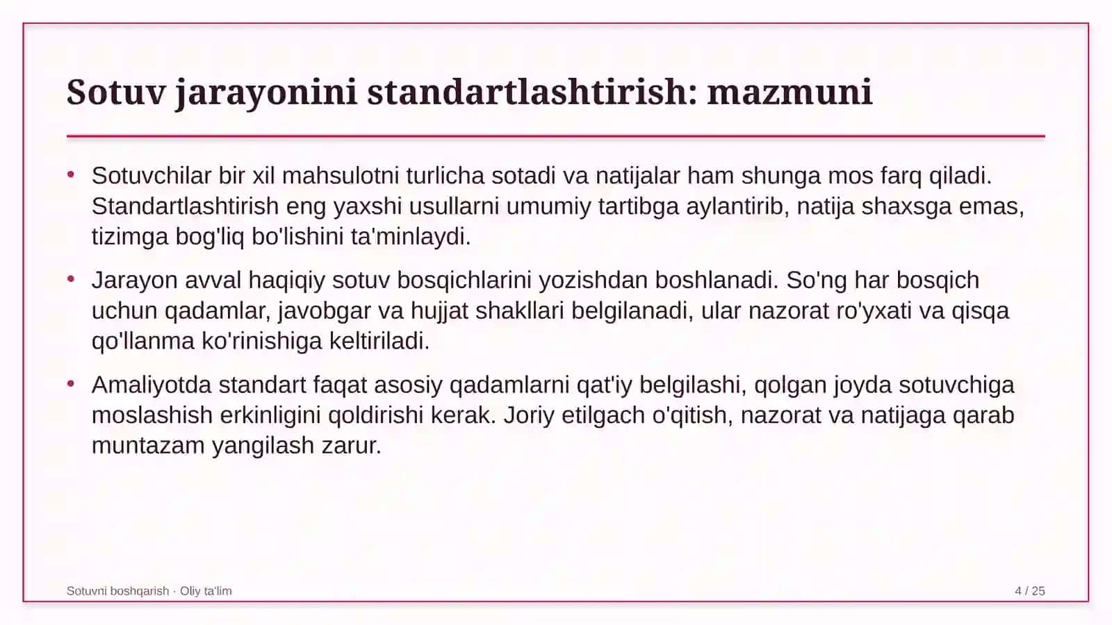Arxitektura byurolarida sotuv jarayonini standartlashtirish 4