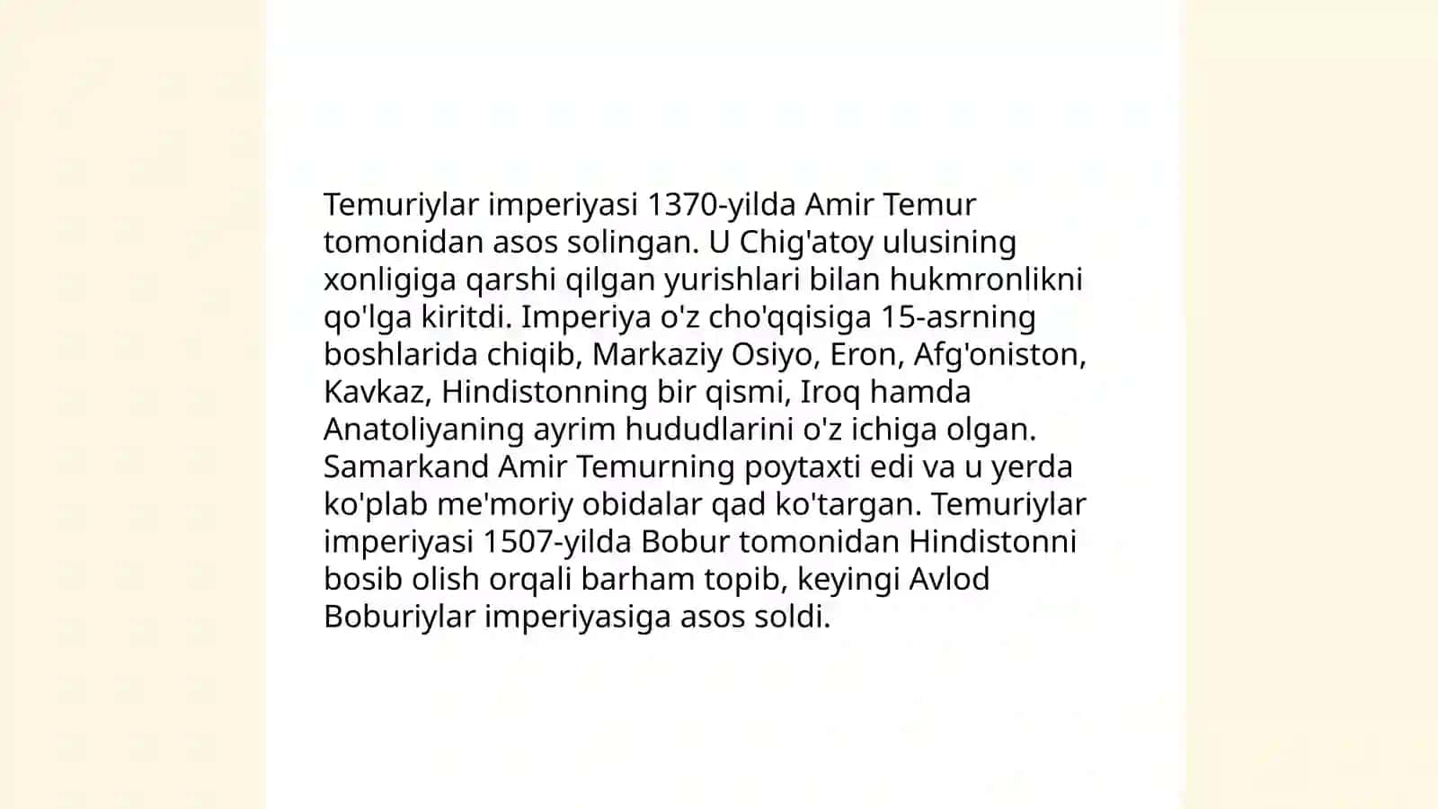 Amir Temur davlat chegaralarini mustahkamlanishi 4