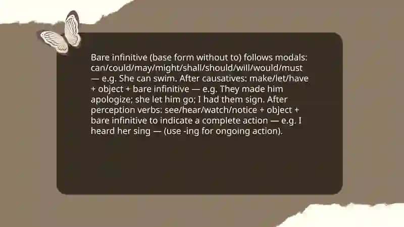 Non-finite verb forms 4
