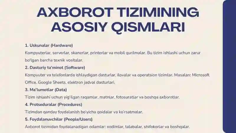 Axborot tizimi nima? 4