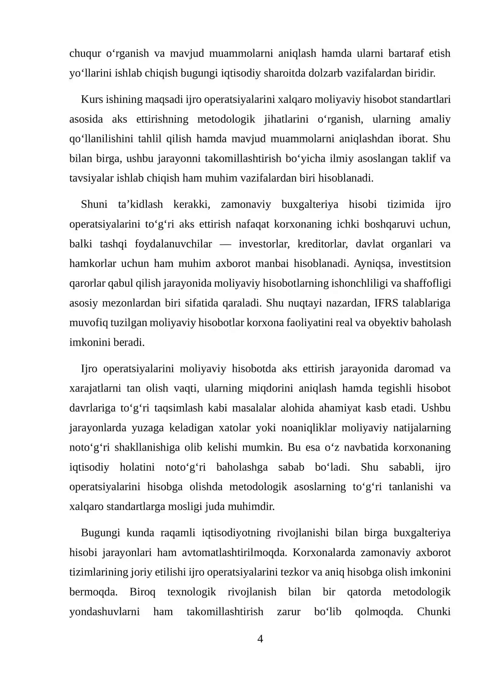IJRO OPERATSIYALARINI XALQARO STANDARTLAR ASOSIDA MOLIYAVIY HISOBOTDA AKS ETTIRISHNING METODOLOGIK MASALALARI 4