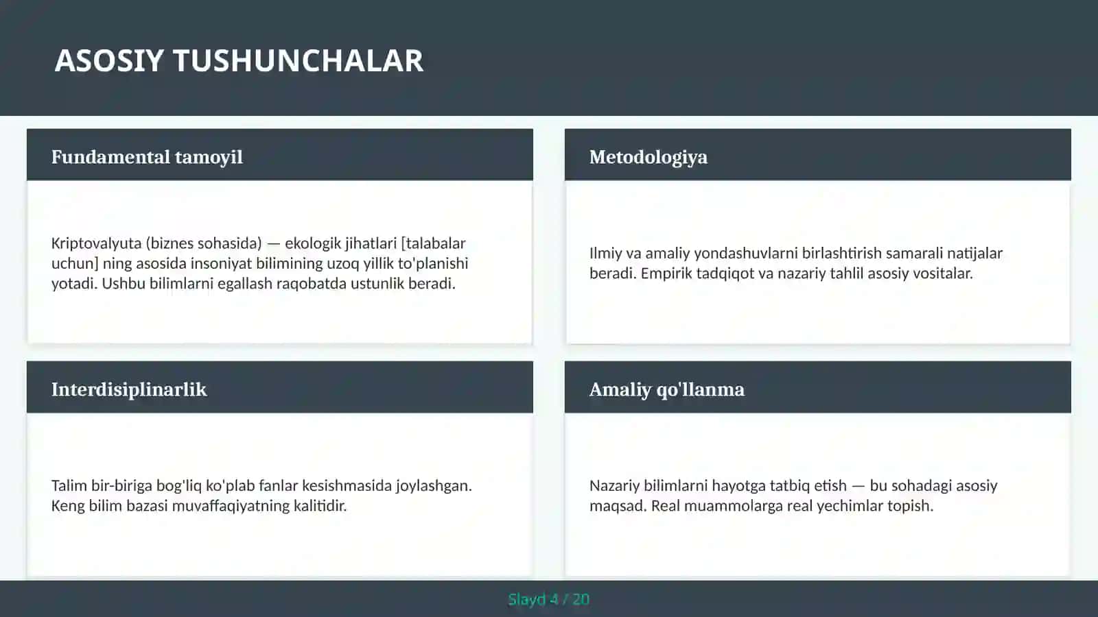 Kriptovalyuta (biznes sohasida) — ekologik jihatlari [talabalar uchun] 4