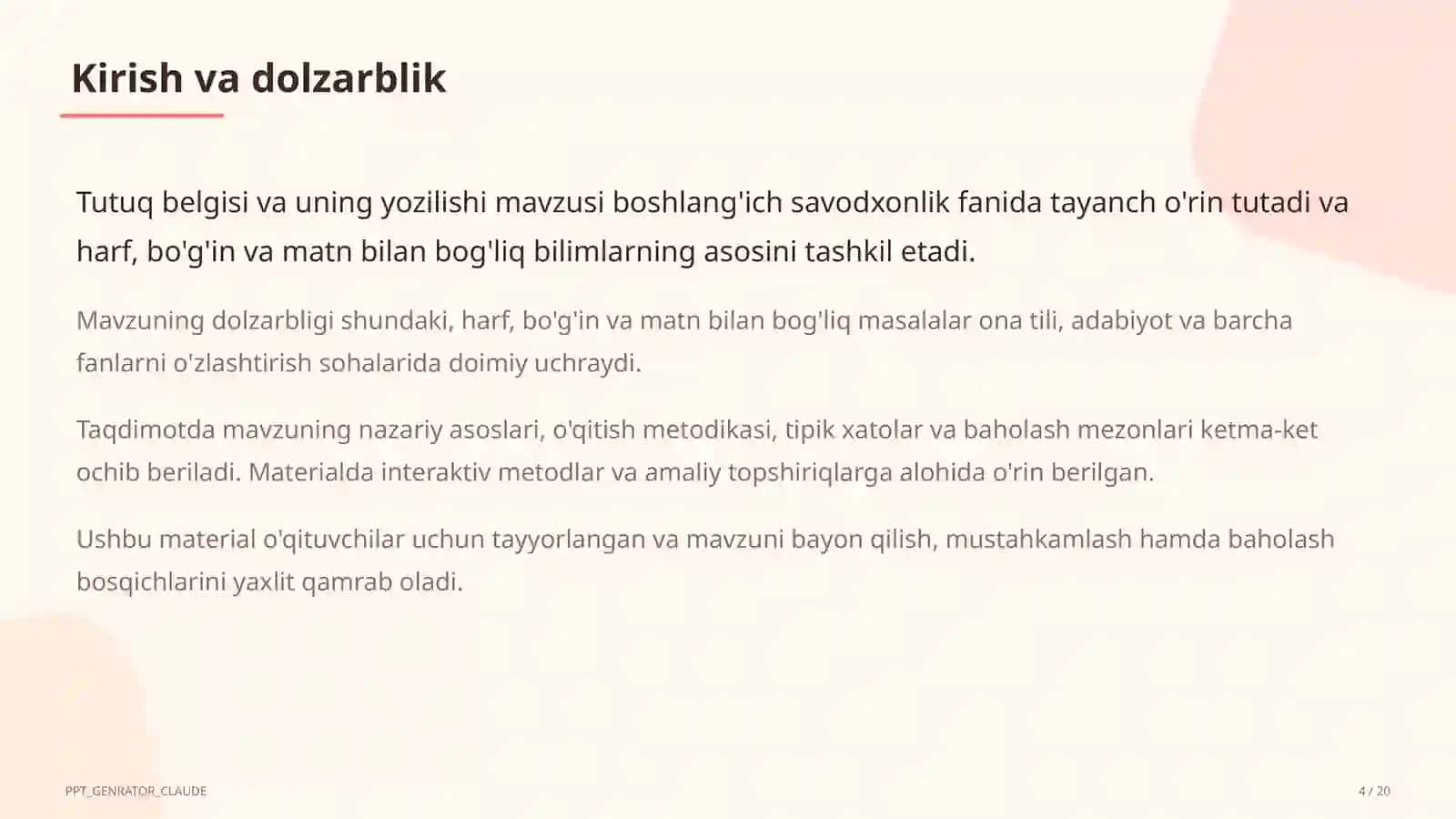 Tutuq belgisi va uning yozilishi (2-sinf) 4
