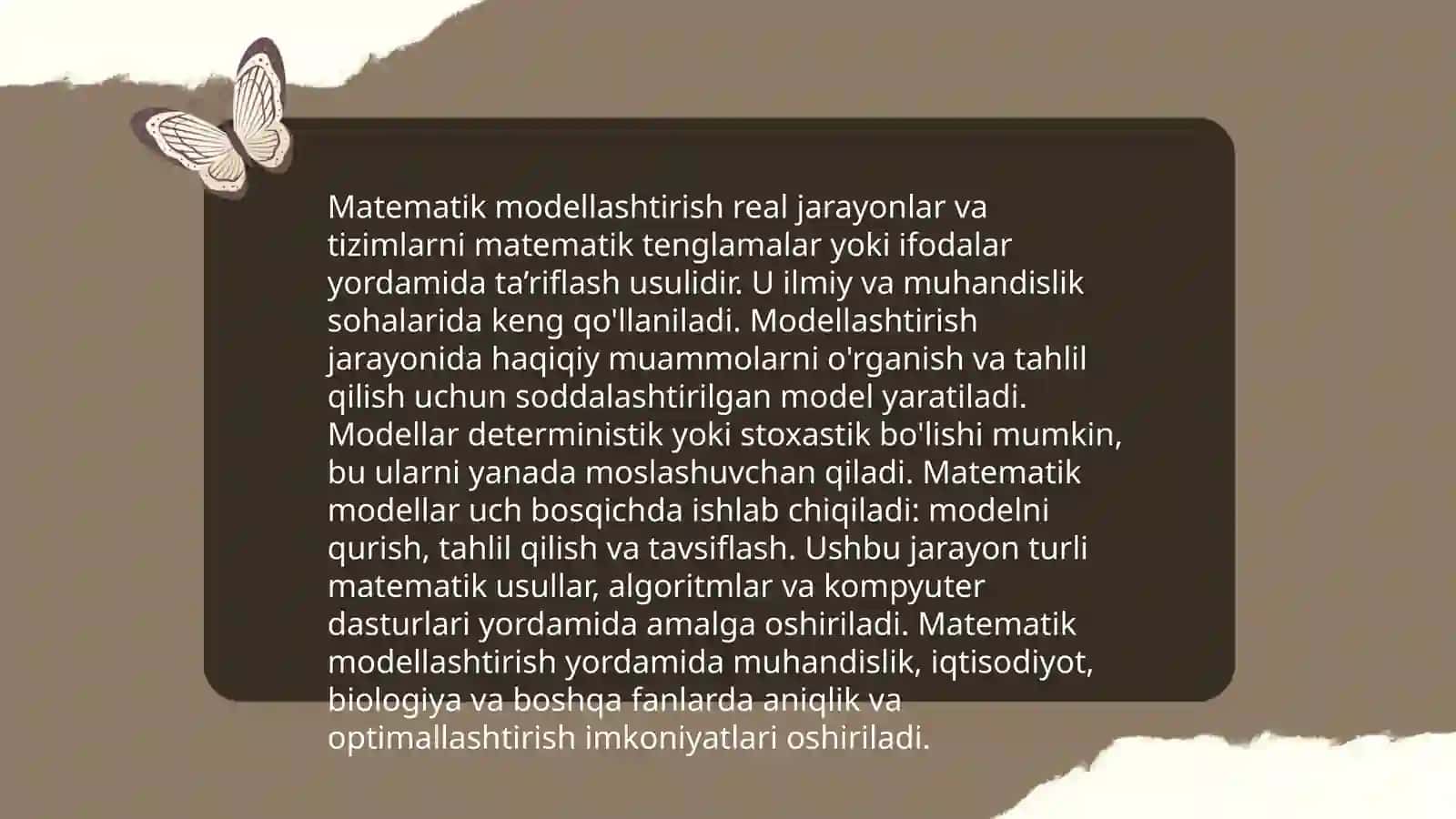 Matematik ma'lumotlarni tahlil qilish usullari 4