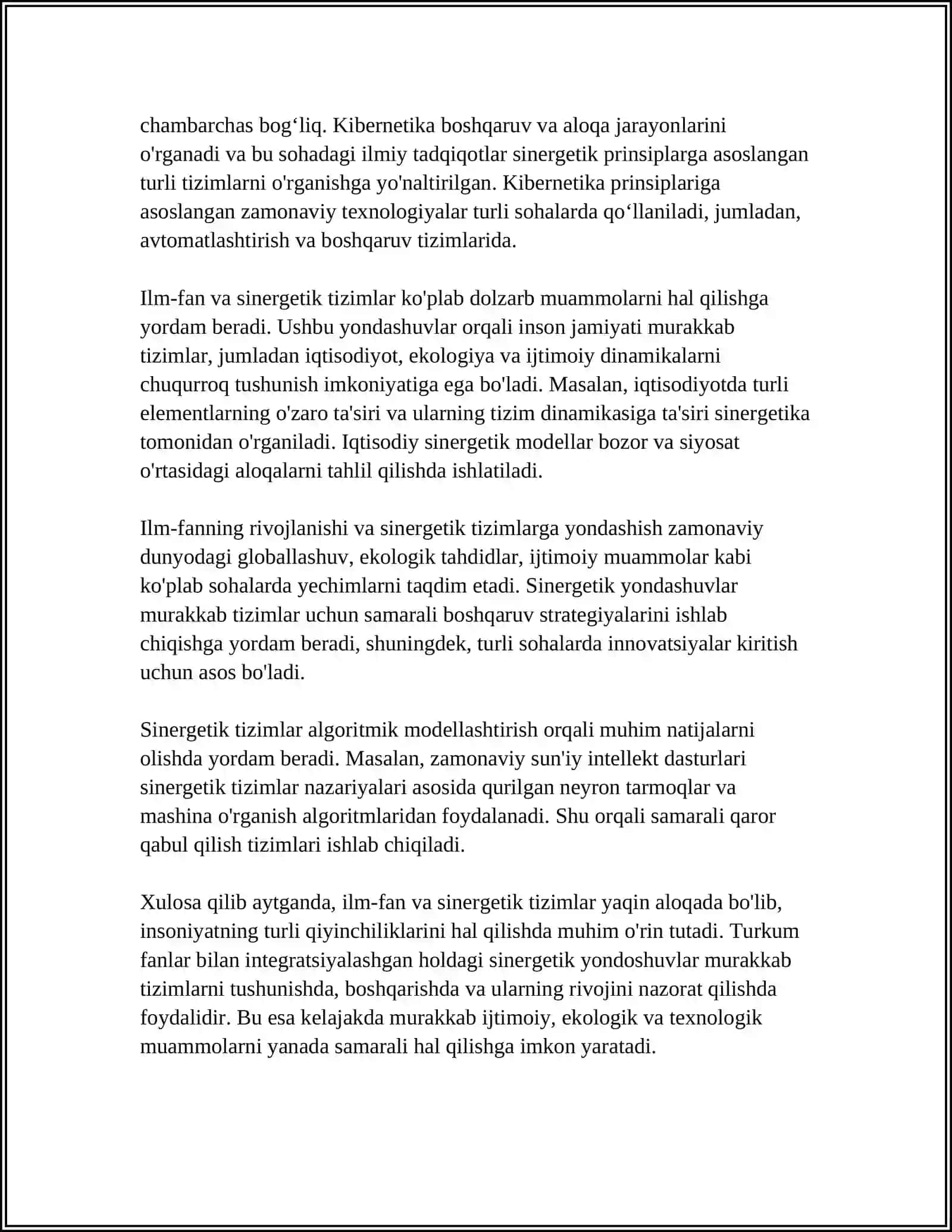 ILMIY TADQIQOT VA SINERGETIKA MAVZUSI 4