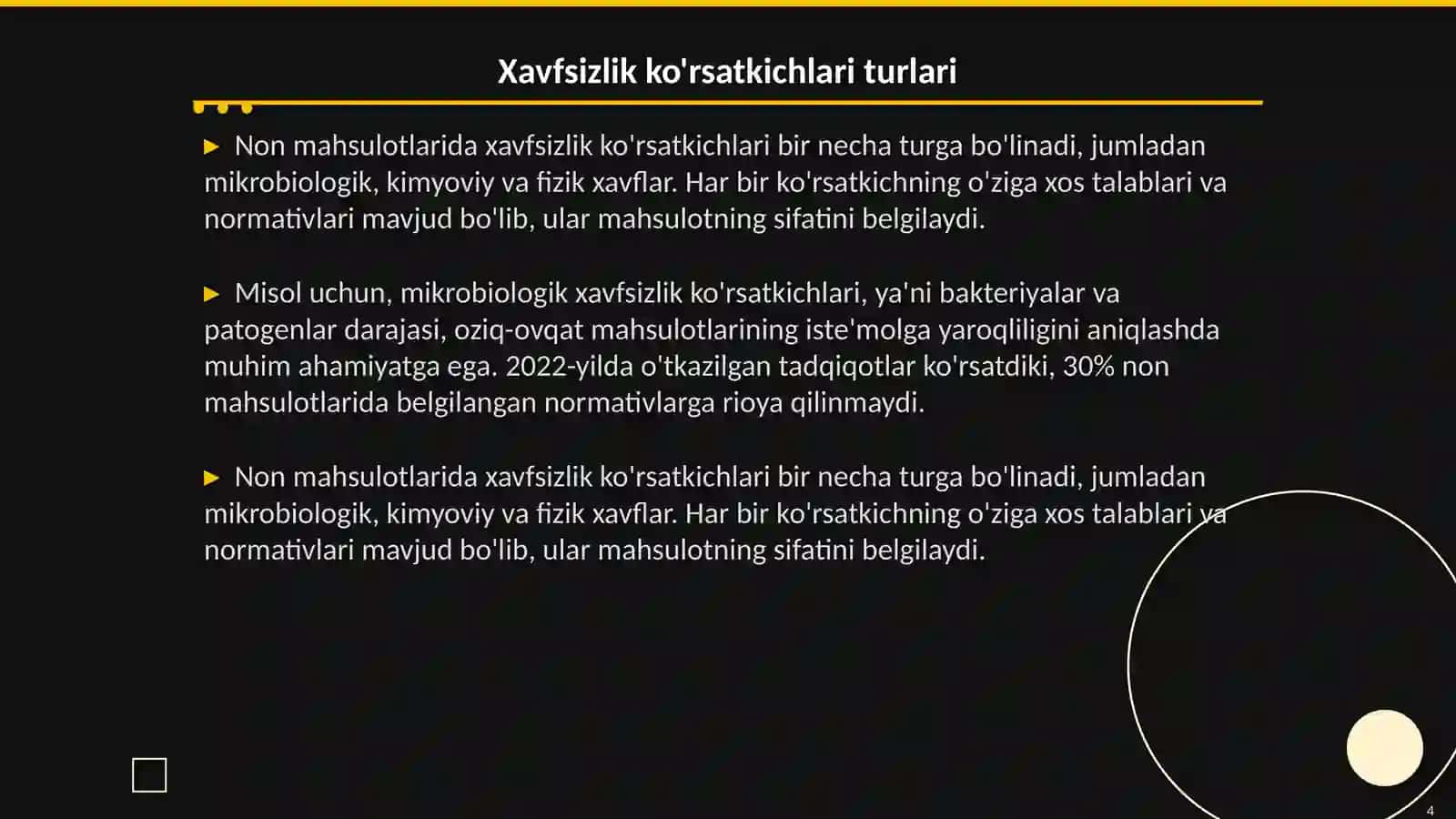 Oziq ovqat xavfsizligi asoslari 4