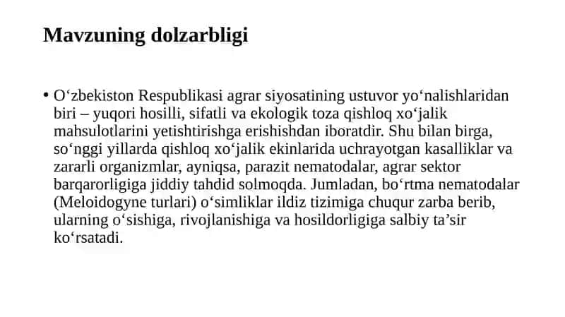 Zoologiya bo'limi kurs ishi 4
