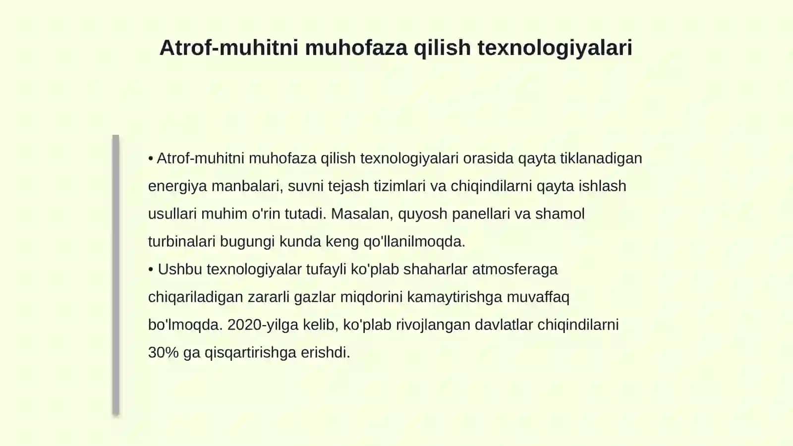 Yashil shaharlar konsepsiyasi va uning rivojlanish istiqbollari 4