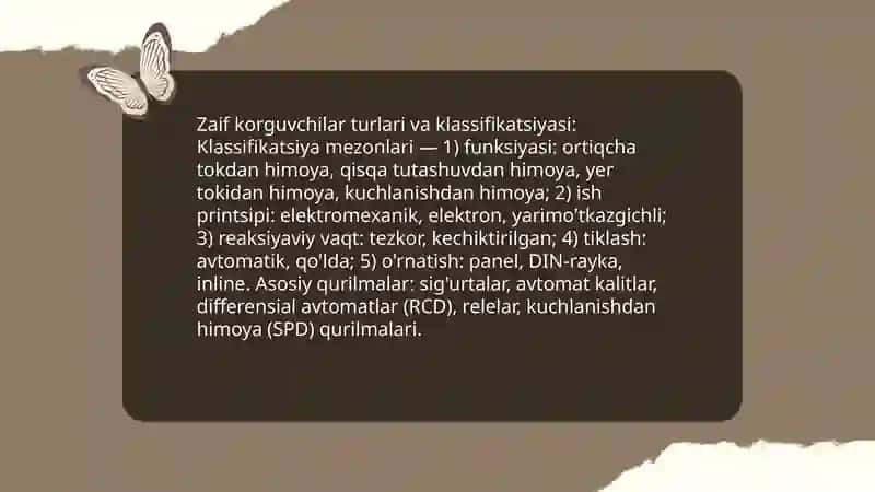 Zaif korguvchilar 4