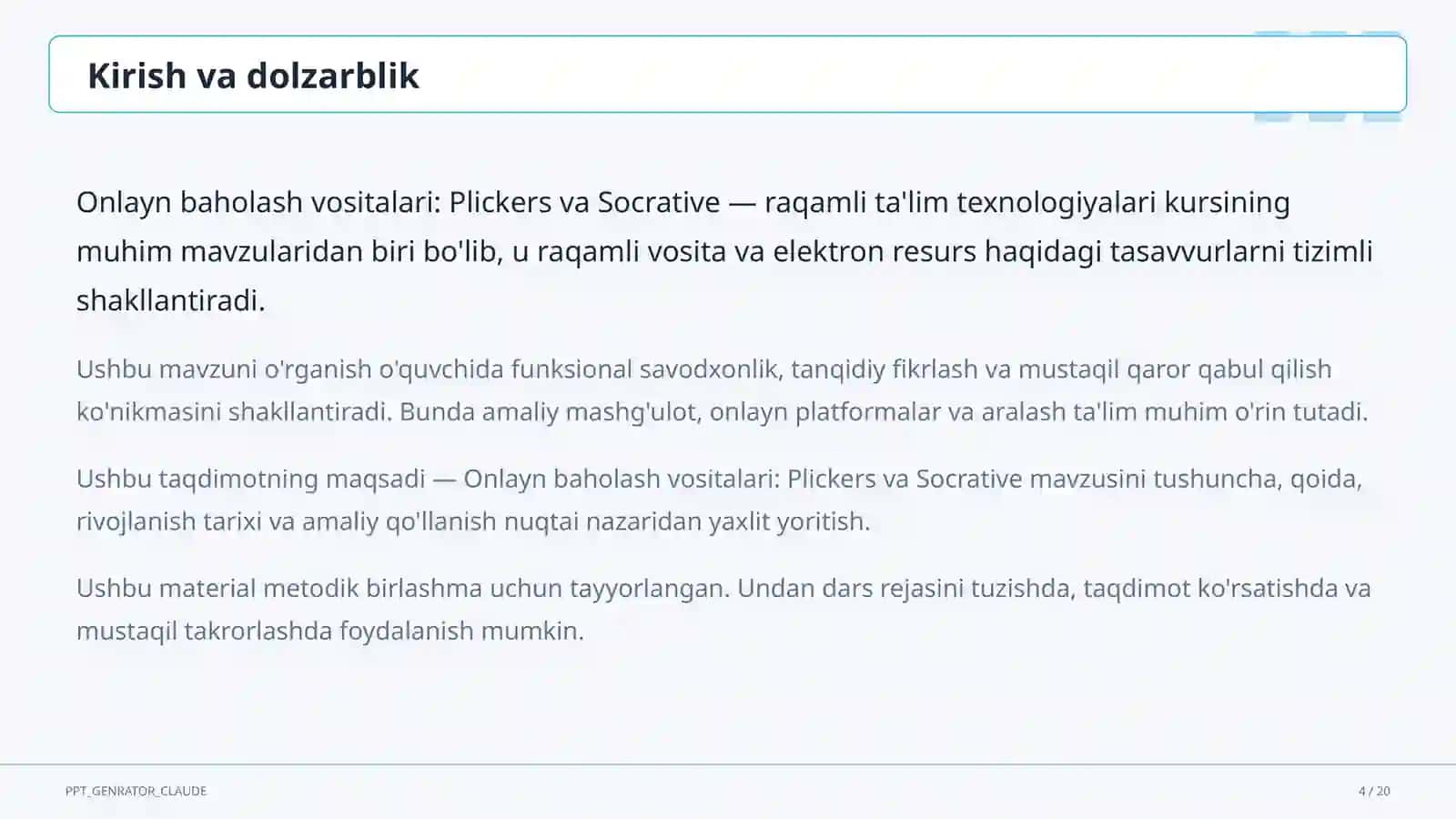 Plickers va Socrative 4
