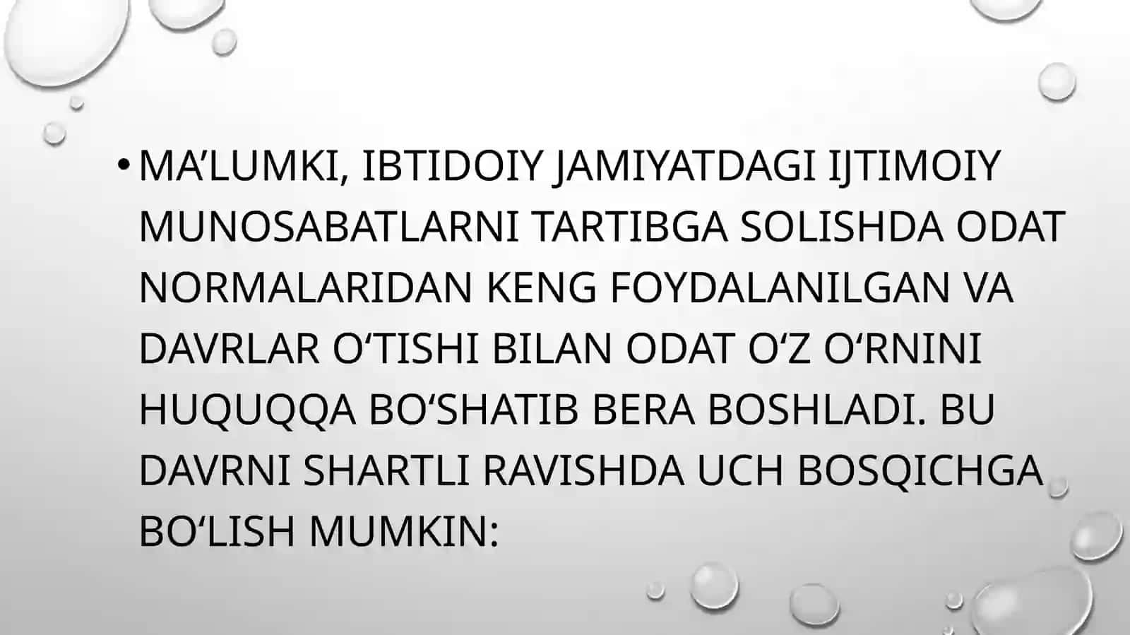 Huquqiy odat-Huquqning qaDIMGI manbasi sifatida 4