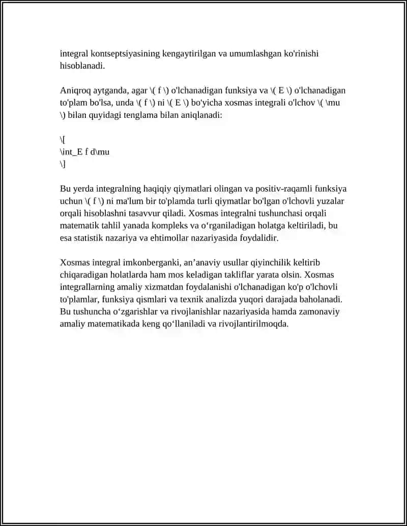 XOSMAS INTEGRAL 4