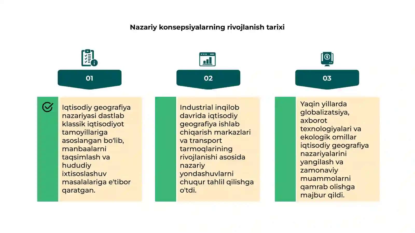 Iqtisodiy geografiyaning asosiy nazariy konsepsiyalarini tahlil qilish 4