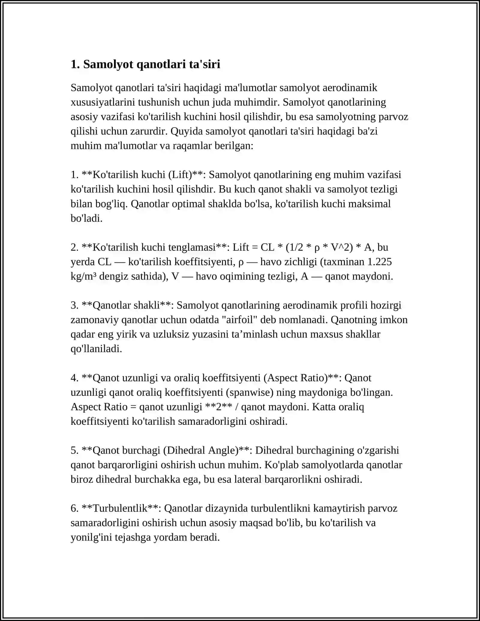SIQILUVCHANLIKNING AERODINAMIK TAVSIFLARGA TA'SIRI 4