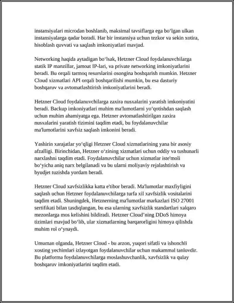 Hetzner Cloud Hosting 4