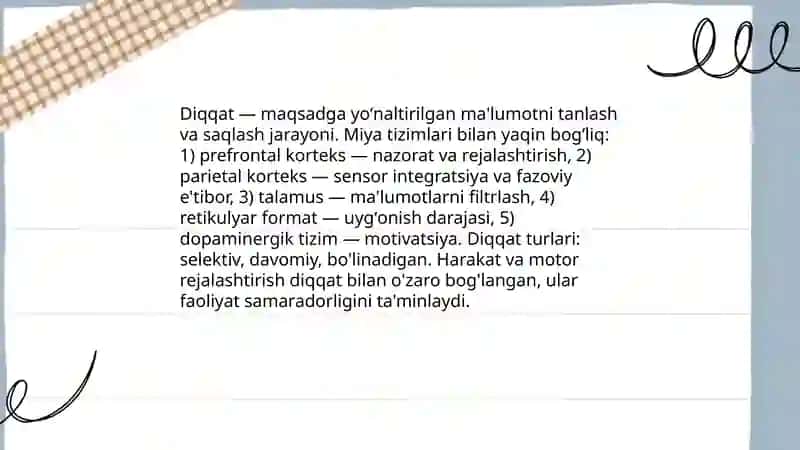 Miya va psixik jarayonlarning neyrofiziologik asoslari 4