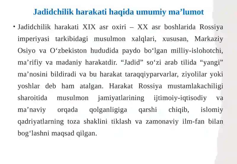 Jadidma’rifatparvarlariningo‘lkaijtimoiy-ma’naviyhayotidatutgano‘rni 4
