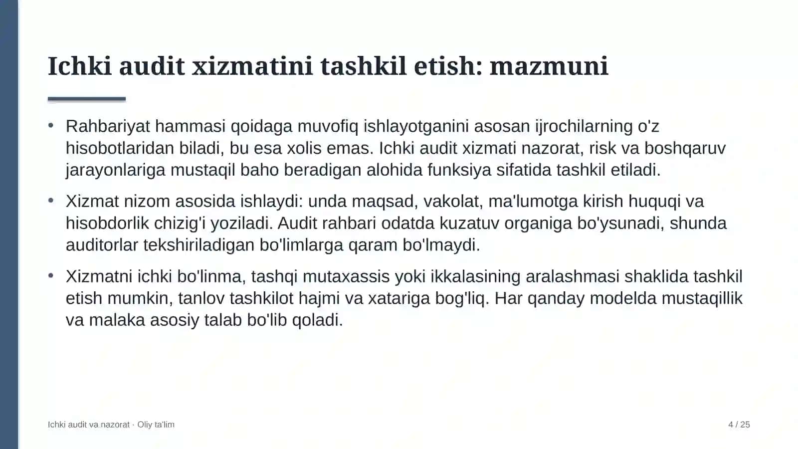 suzish havzalarida ichki audit xizmatini tashkil etish 4565 4