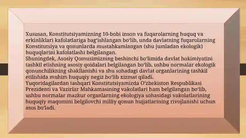 VAZIRLAR MAHKAMASINING EKOLOGIK VAKOLOTLARI 4