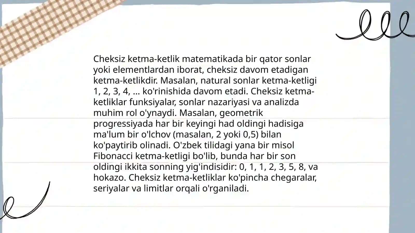 Sonlar ketma-ketligi va uning limiti 4