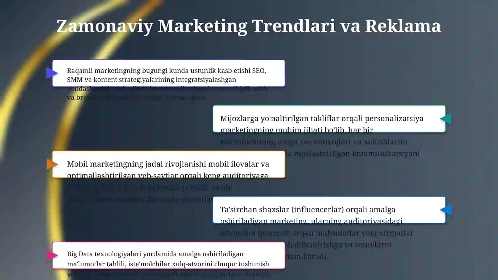 Savdo yo’nalishida reklamani o’rni 4