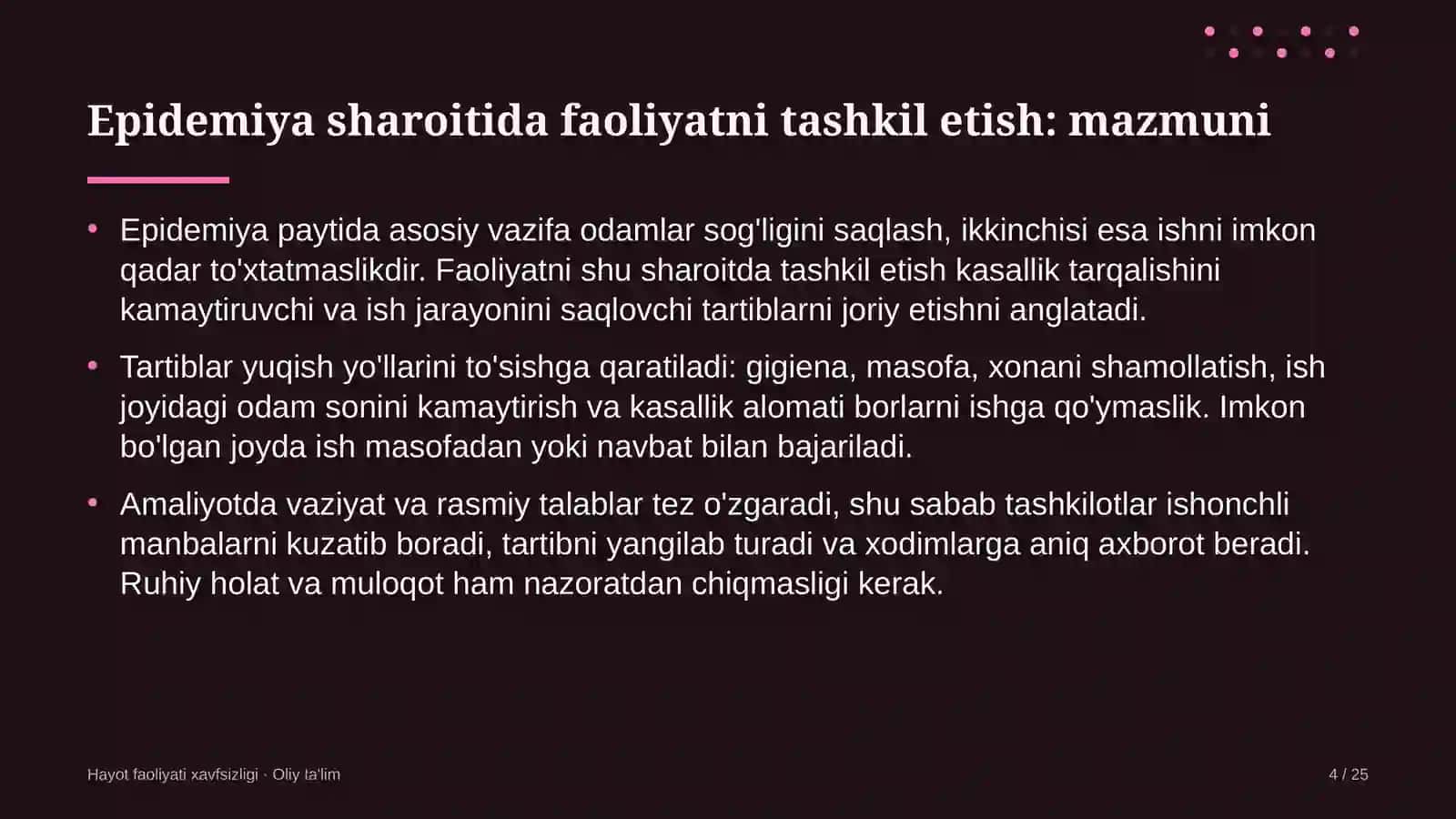 Kosmetika do'konlarida epidemiya sharoitida faoliyatni tashkil etish 4