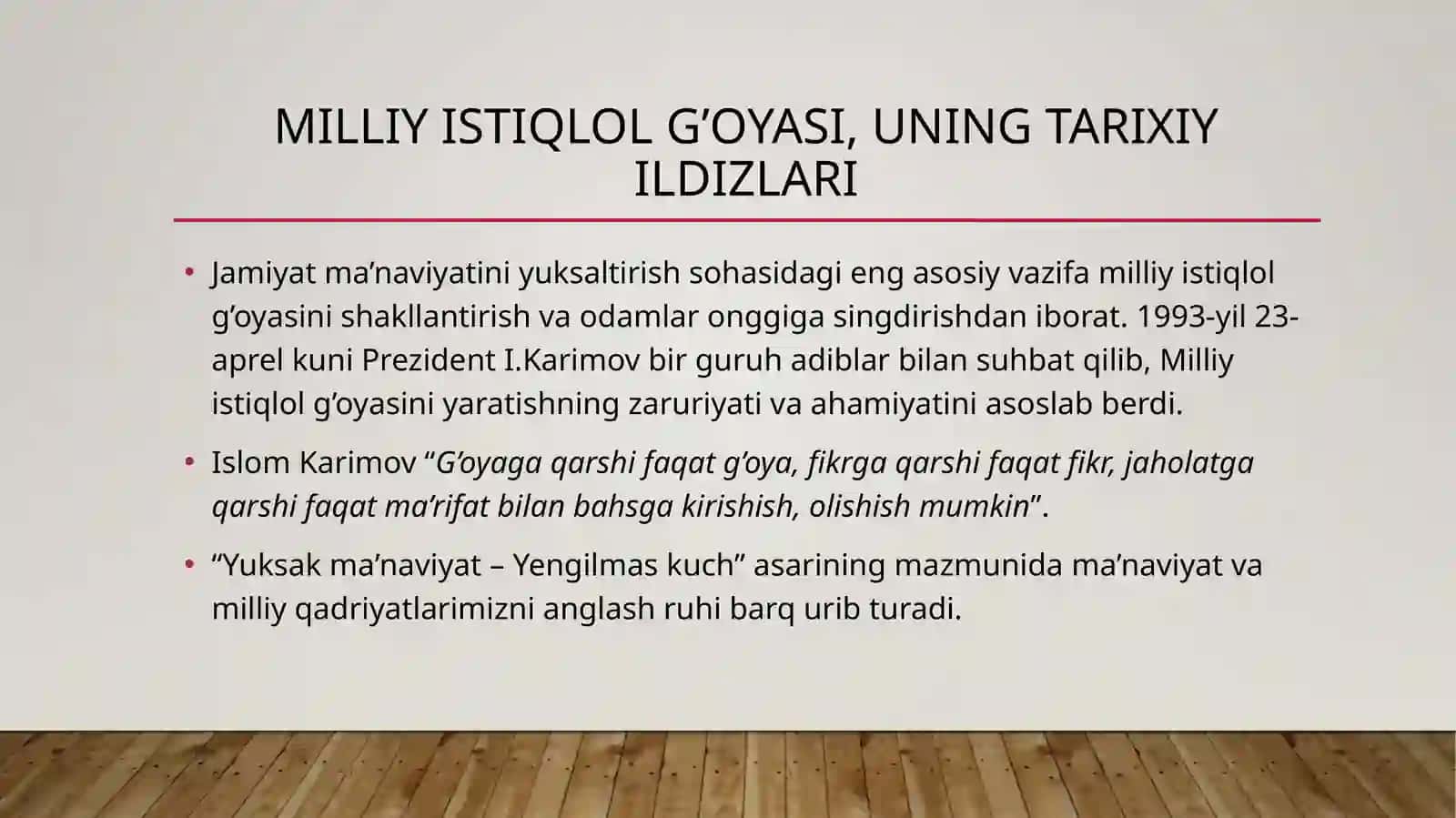 Mustaqillik yillarida ma’naviy va madaniy taraqqiyot 4